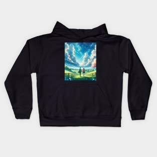 A Walk in Heaven - Anime Drawing Kids Hoodie